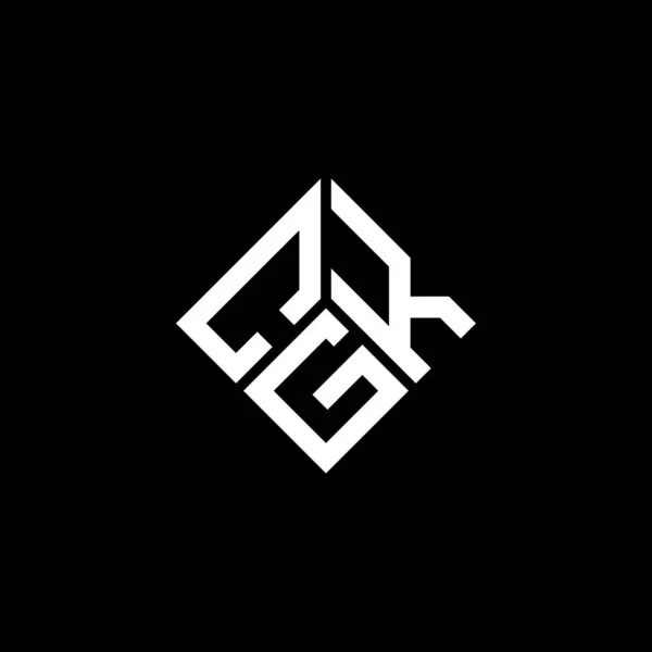 Projekt Logo Litery Cgk Czarnym Tle Cgk Twórcze Inicjały Koncepcja — Wektor stockowy