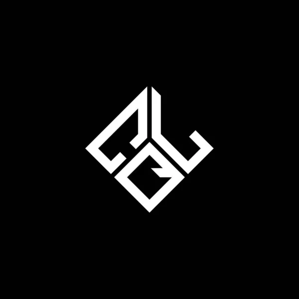 Diseño Del Logotipo Letra Cql Sobre Fondo Negro Cql Iniciales — Archivo Imágenes Vectoriales