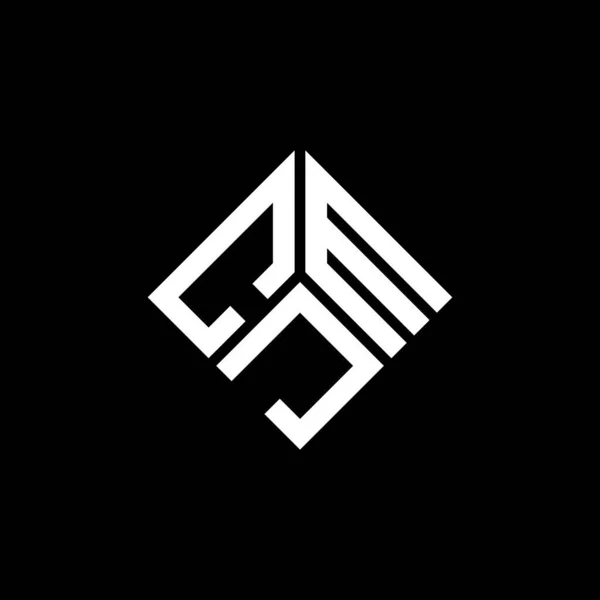 Cjm Logo Ontwerp Zwarte Achtergrond Cjm Creatieve Initialen Letter Logo — Stockvector