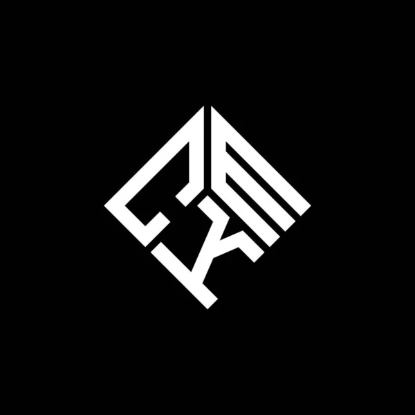 Siyah Arkaplanda Ckm Harf Logosu Tasarımı Ckm Yaratıcı Harflerin Baş — Stok Vektör