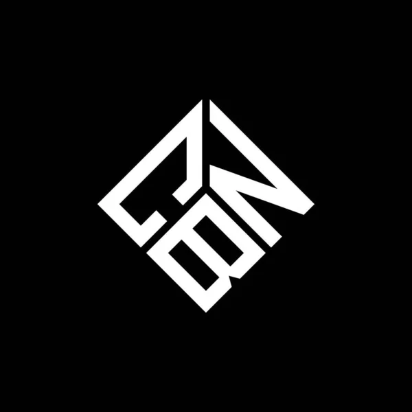 Cbn Logo Ontwerp Zwarte Achtergrond Cbn Creatieve Initialen Letter Logo — Stockvector