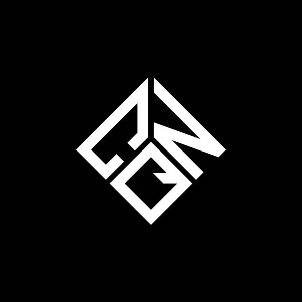 Cqn Letter Logo Ontwerp Zwarte Achtergrond Cqn Creatieve Initialen Letter — Stockvector