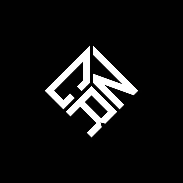 Diseño Del Logotipo Letra Crn Sobre Fondo Negro Crn Iniciales — Vector de stock