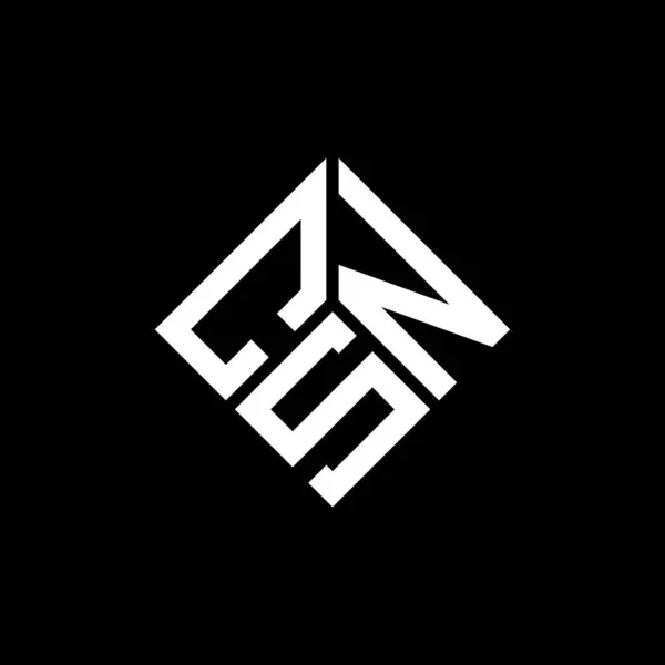 Csn Lettre Logo Design Sur Fond Noir Csn Initiales Créatives — Image vectorielle