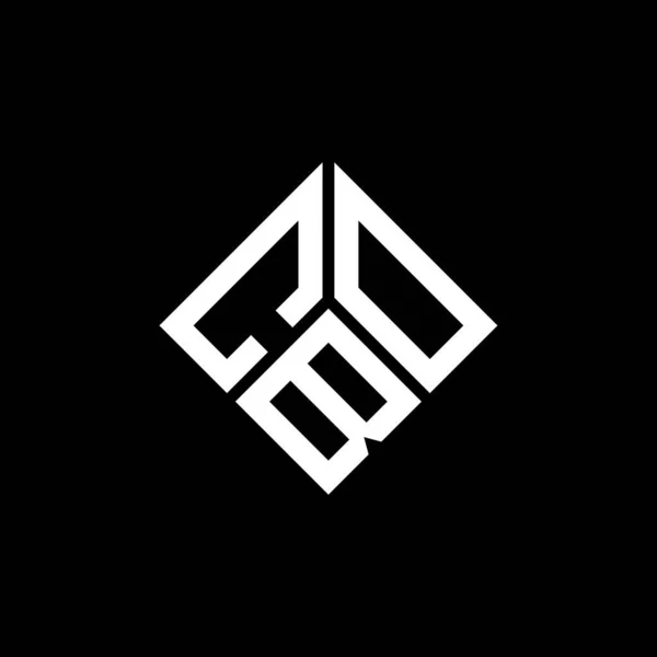 Diseño Del Logotipo Letra Cbo Sobre Fondo Negro Cbo Iniciales — Vector de stock