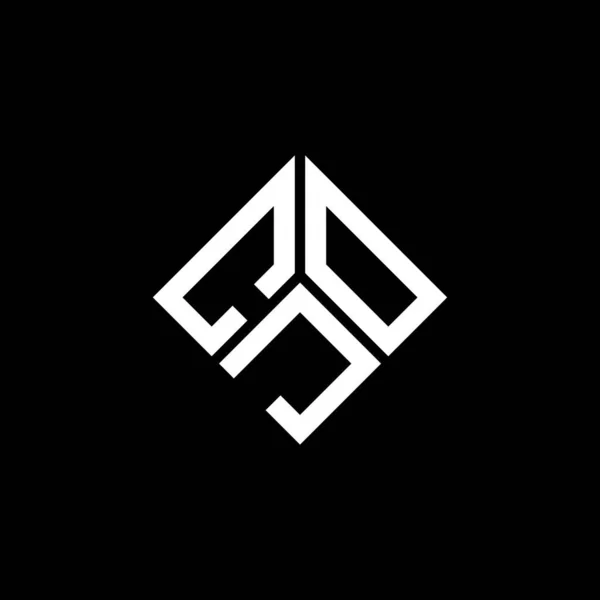 Diseño Del Logotipo Letra Cjo Sobre Fondo Negro Cjo Iniciales — Archivo Imágenes Vectoriales
