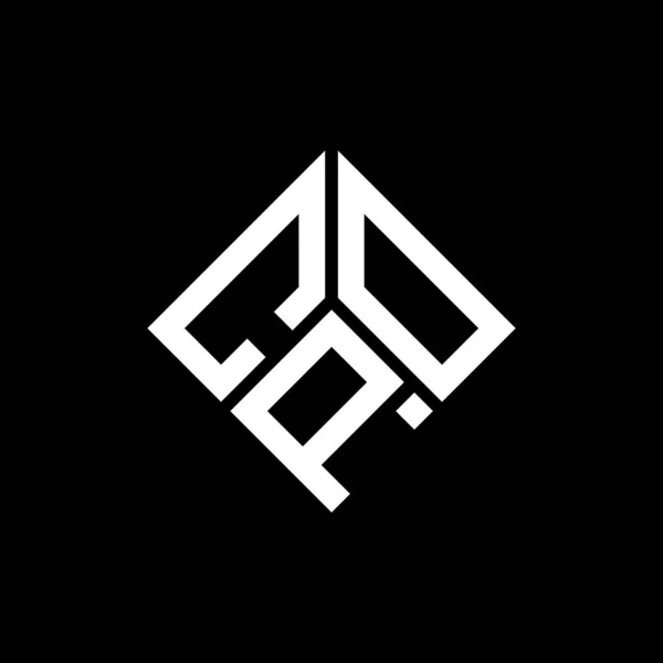 Cpo Letter Logo Design Auf Schwarzem Hintergrund Cpo Kreative Initialen — Stockvektor