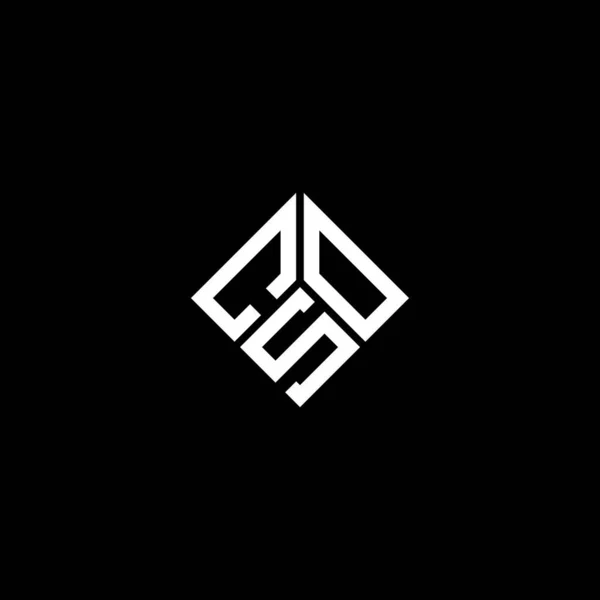 Siyah Arka Planda Cso Harf Logosu Tasarımı Cso Yaratıcı Harfler — Stok Vektör