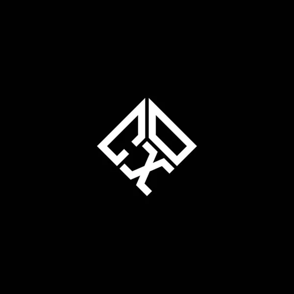 Siyah Arka Planda Cxo Harf Logosu Tasarımı Cxo Yaratıcı Harflerin — Stok Vektör