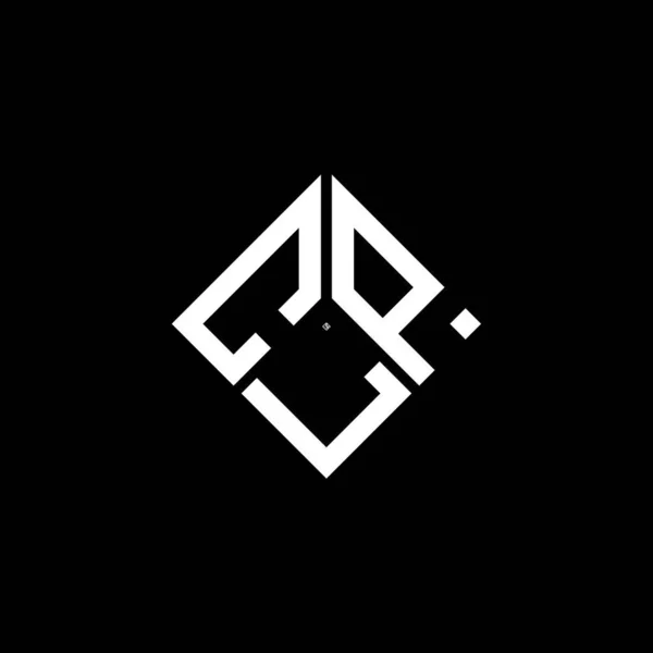 Clp Logo Ontwerp Zwarte Achtergrond Clp Creatieve Initialen Letter Logo — Stockvector