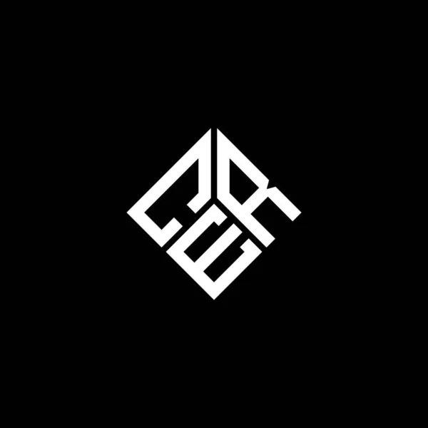 Дизайн Логотипу Літери Cer Чорному Тлі Cer Креативні Ініціали Концепції — стоковий вектор