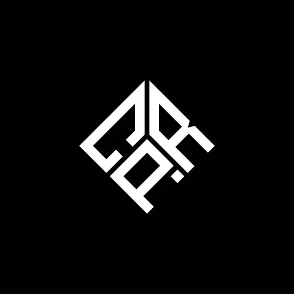 Diseño Del Logotipo Letra Cpr Sobre Fondo Negro Cpr Iniciales — Vector de stock