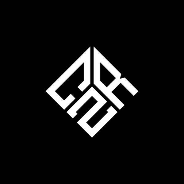 Diseño Del Logotipo Letra Czr Sobre Fondo Negro Czr Iniciales — Archivo Imágenes Vectoriales
