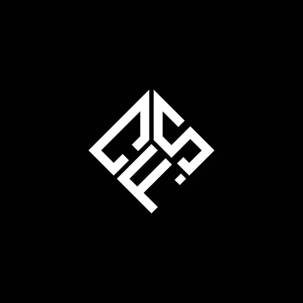 Diseño Del Logotipo Letra Cfs Sobre Fondo Negro Cfs Iniciales — Vector de stock