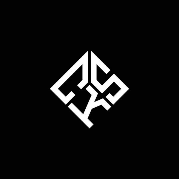 Diseño Del Logotipo Letra Cks Sobre Fondo Negro Cks Iniciales — Archivo Imágenes Vectoriales