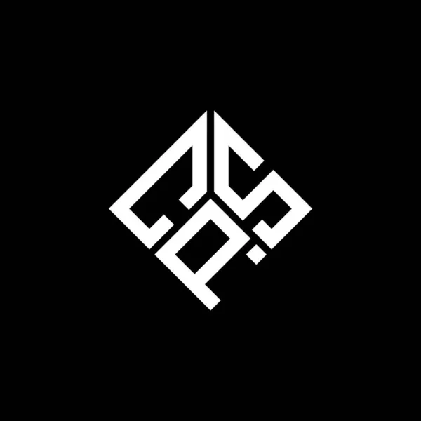 Siyah Arka Planda Cps Harfi Logo Tasarımı Cps Yaratıcı Harfler — Stok Vektör