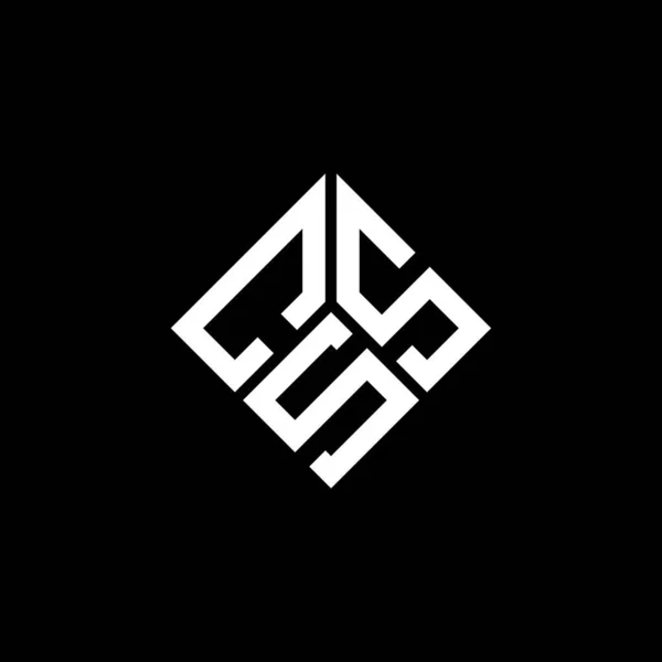 Diseño Del Logotipo Letra Css Sobre Fondo Negro Css Iniciales — Vector de stock