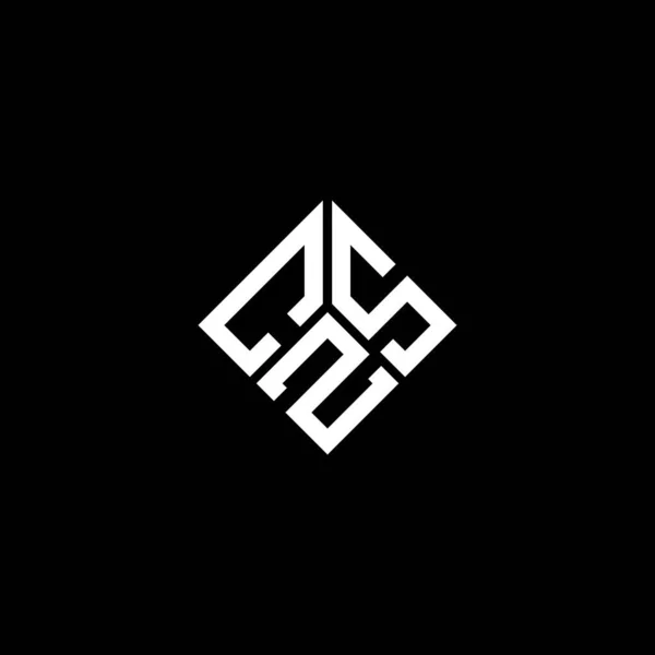 Diseño Del Logotipo Letra Czs Sobre Fondo Negro Czs Iniciales — Archivo Imágenes Vectoriales