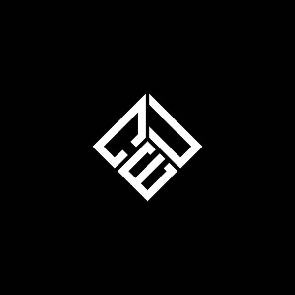 Diseño Del Logotipo Letra Ceu Sobre Fondo Negro Ceu Iniciales — Vector de stock