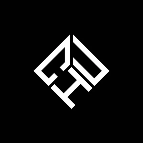 Chu Letter Logo Design Black Background Chu Creative Initials Letter — Stock Vector