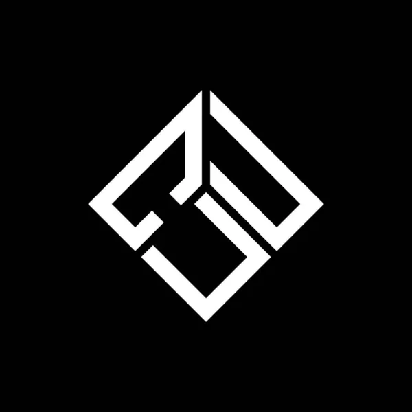 Cuu Lettera Logo Design Sfondo Nero Cuu Creativo Iniziali Lettera — Vettoriale Stock