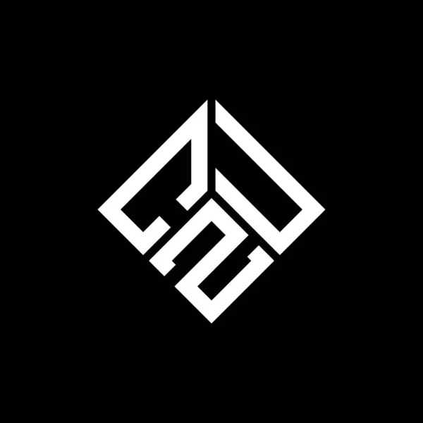 Czu Lettre Logo Design Sur Fond Noir Czu Initiales Créatives — Image vectorielle