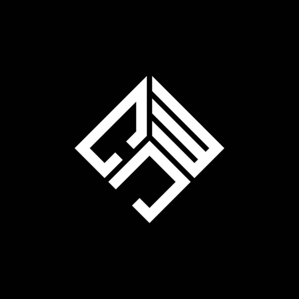 Cjw Letter Logo Design Black Background Cjw Creative Initials Letter — Stock Vector