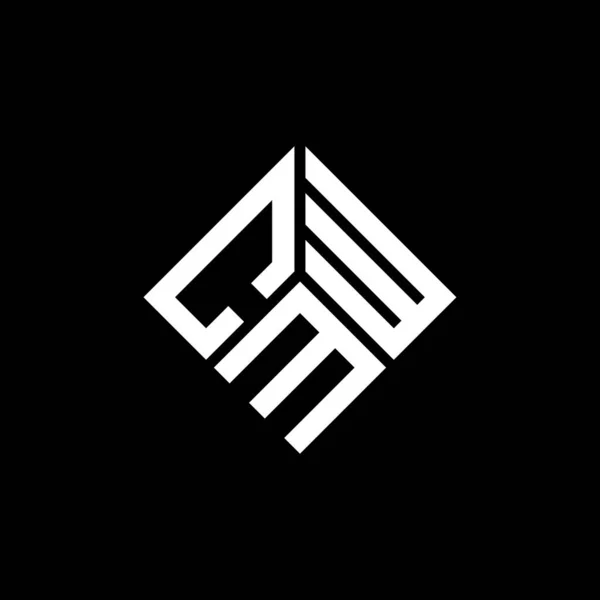 Дизайн Логотипа Cmw Чёрном Фоне Креативные Инициалы Cmw Буквенно Логотипная — стоковый вектор