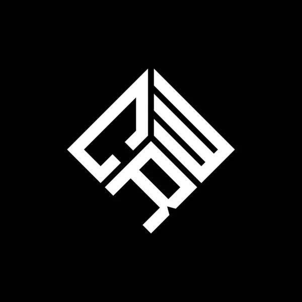 Projekt Logo Litery Crw Czarnym Tle Crw Twórcze Inicjały Koncepcja — Wektor stockowy