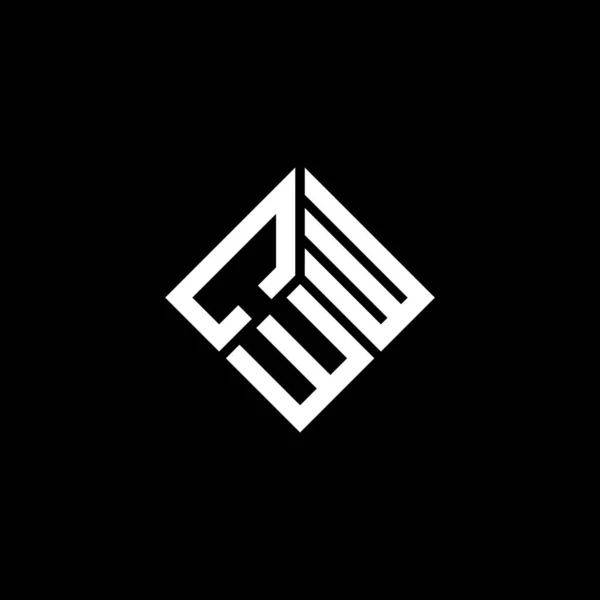Logo Lettera Cww Disegno Sfondo Nero Cww Creativo Iniziali Lettera — Vettoriale Stock
