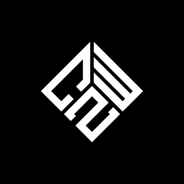 Czw Letter Logo Design Auf Schwarzem Hintergrund Czw Kreative Initialen — Stockvektor
