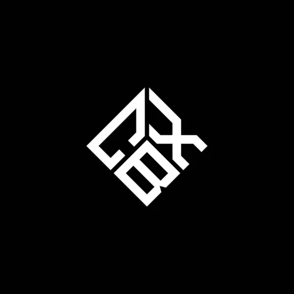 Siyah Arkaplanda Cbx Harf Logosu Tasarımı Cbx Yaratıcı Harflerin Baş — Stok Vektör
