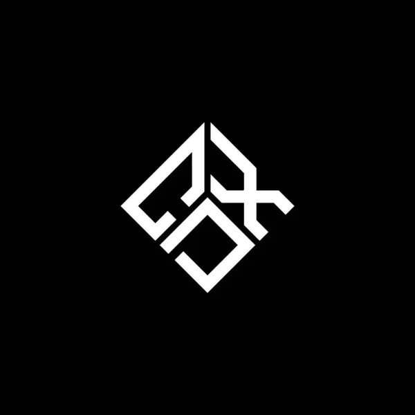 Cdx Lettre Logo Design Sur Fond Noir Cdx Initiales Créatives — Image vectorielle