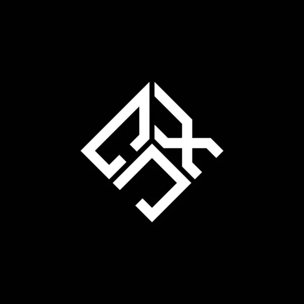 Siyah Arkaplanda Cjx Harf Logosu Tasarımı Cjx Yaratıcı Harflerin Baş — Stok Vektör