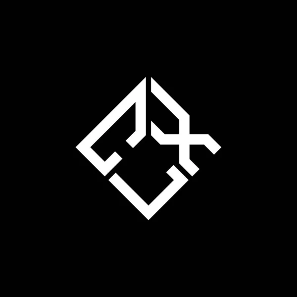 Дизайн Логотипа Буквы Clx Черном Фоне Креативные Инициалы Clx Буквенно — стоковый вектор