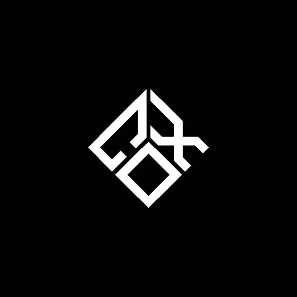 Cox Lettre Logo Design Sur Fond Noir Cox Initiales Créatives — Image vectorielle
