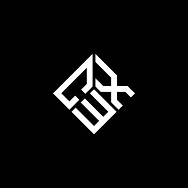 Σχεδιασμός Λογότυπου Γραμμάτων Cwx Μαύρο Φόντο Cwx Δημιουργικό Πρωτότυπο Γράμμα — Διανυσματικό Αρχείο