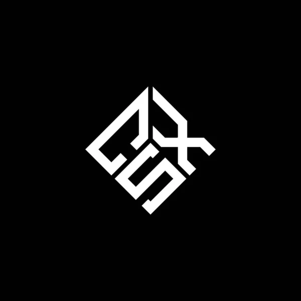 Csx Letter Logo Design Black Background Csx Creative Initials Letter — Stock Vector