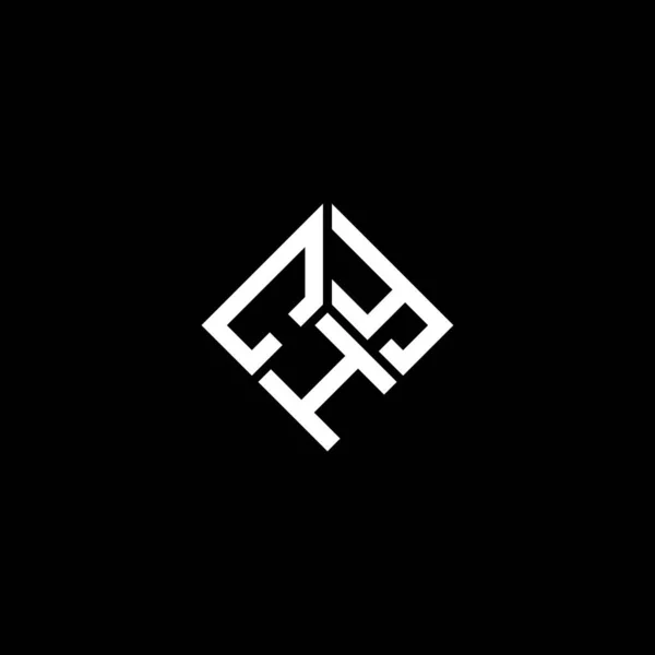 Diseño Del Logotipo Letra Chy Sobre Fondo Negro Chy Iniciales — Archivo Imágenes Vectoriales
