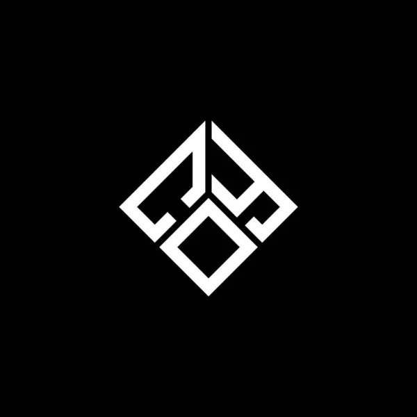 Coy Letter Logo Design Black Background Coy Creative Initials Letter — Stock Vector