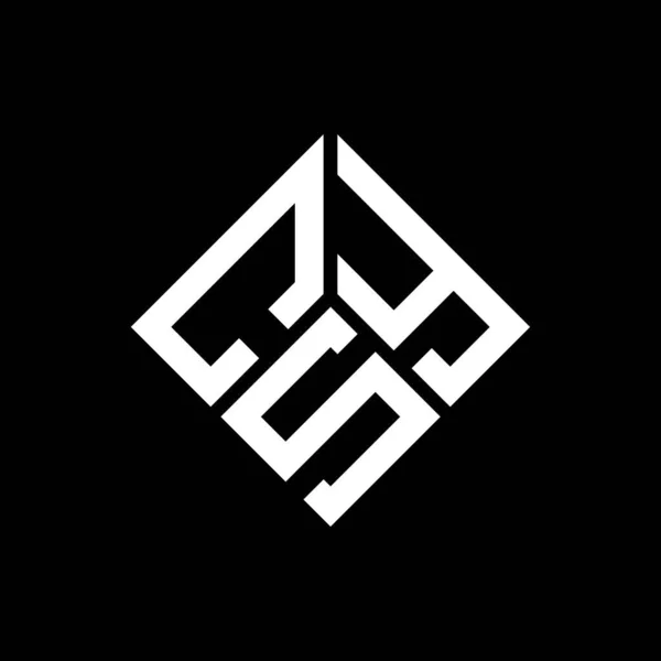 Csy Logo Zwarte Achtergrond Csy Creatieve Initialen Letter Logo Concept — Stockvector
