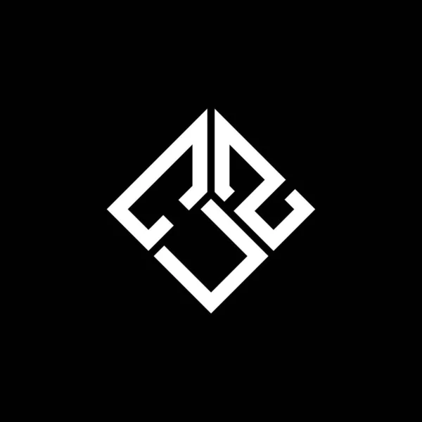 Diseño Del Logotipo Letra Cuz Sobre Fondo Negro Cuz Iniciales — Vector de stock