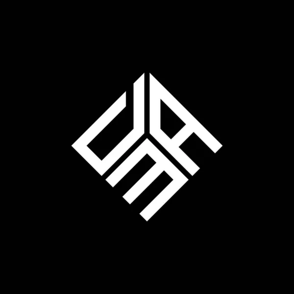 Dma Logo Ontwerp Zwarte Achtergrond Dma Creatieve Initialen Letter Logo — Stockvector