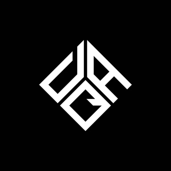 Design Logotipo Carta Dqa Fundo Preto Dqa Iniciais Criativas Conceito — Vetor de Stock