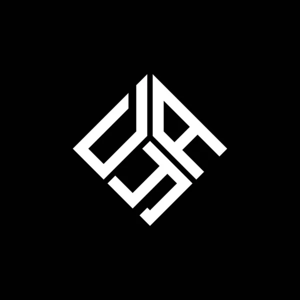 Dya Letter Logo Design Black Background Dya Creative Initials Letter — Stock Vector