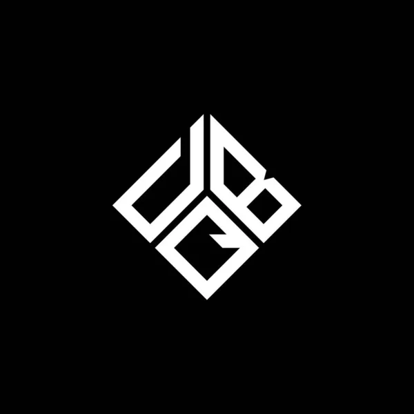 Logo Della Lettera Dqb Sfondo Nero Concetto Logo Lettera Iniziali — Vettoriale Stock