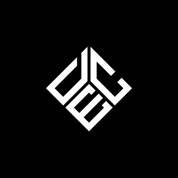 Diseño Del Logotipo Letra Dec Sobre Fondo Negro Dec Iniciales — Vector de stock