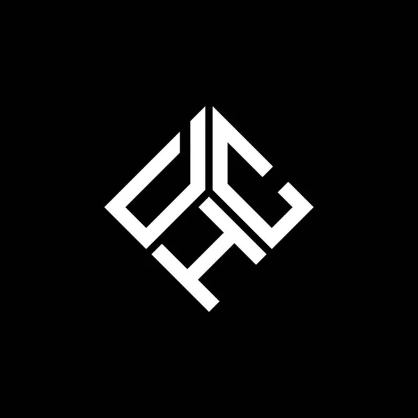 Dhc Letter Logo Design Auf Schwarzem Hintergrund Dhc Kreative Initialen — Stockvektor