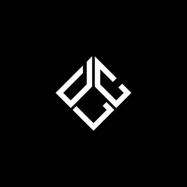 Diseño Del Logotipo Letra Dlc Sobre Fondo Negro Dlc Iniciales — Vector de stock