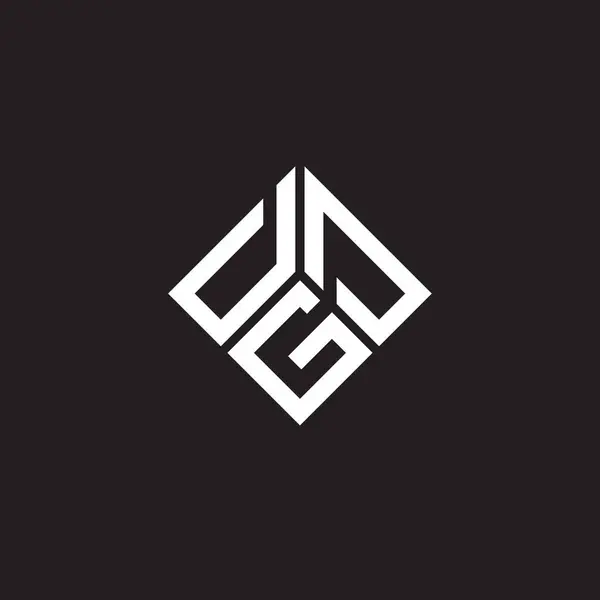 Siyah Arka Planda Dgd Harf Logosu Tasarımı Dgd Yaratıcı Harflerin — Stok Vektör